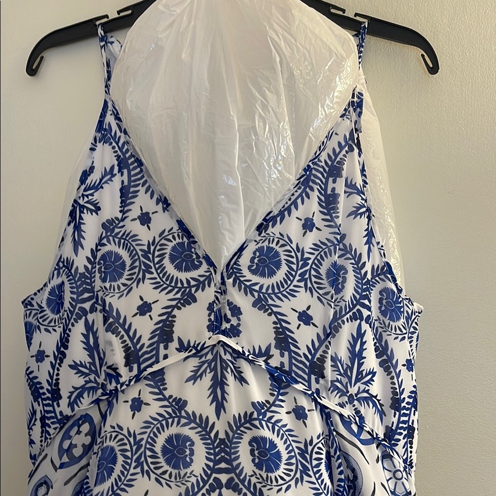 Reiss Blue High Low Sleeveless Dress - Picture 2 of 12